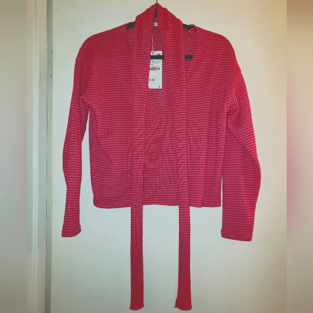 Zara Crop Sweater withAttached Scarf